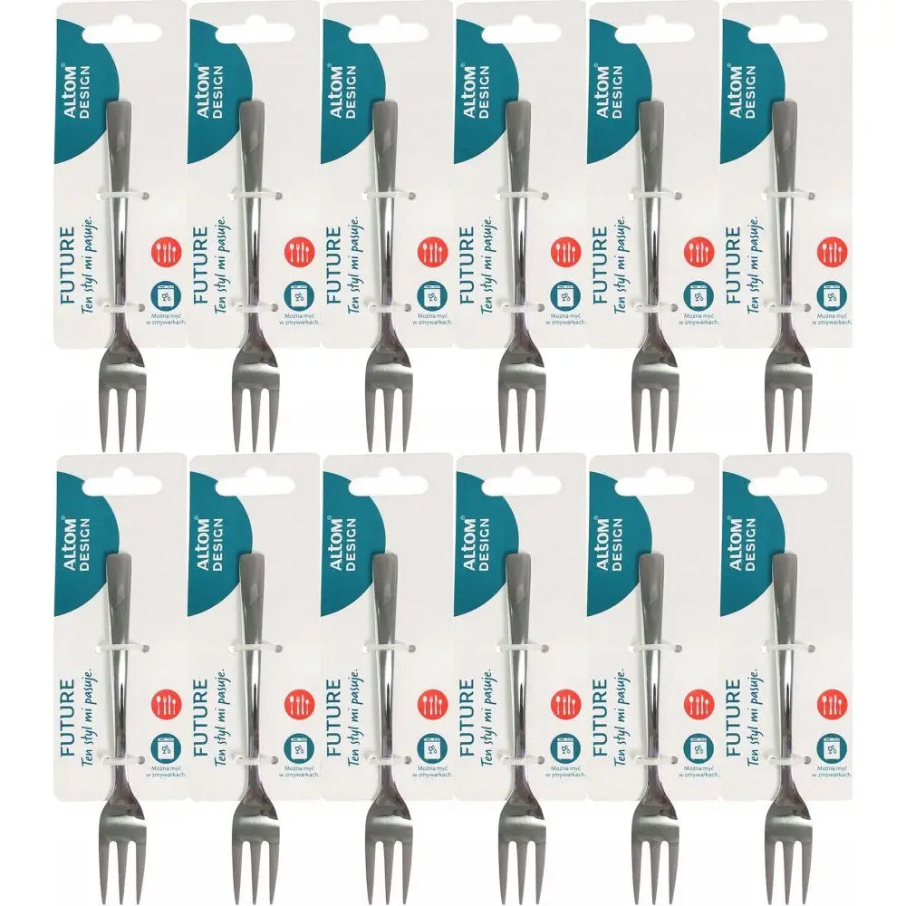 Komplett Sett med Små Dessertgaffler Altom Design Future 6 Deler X12