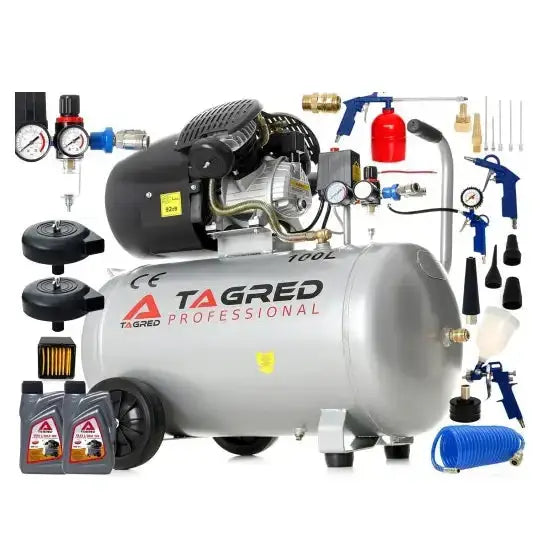 Kompressor 100l med Tilbehør