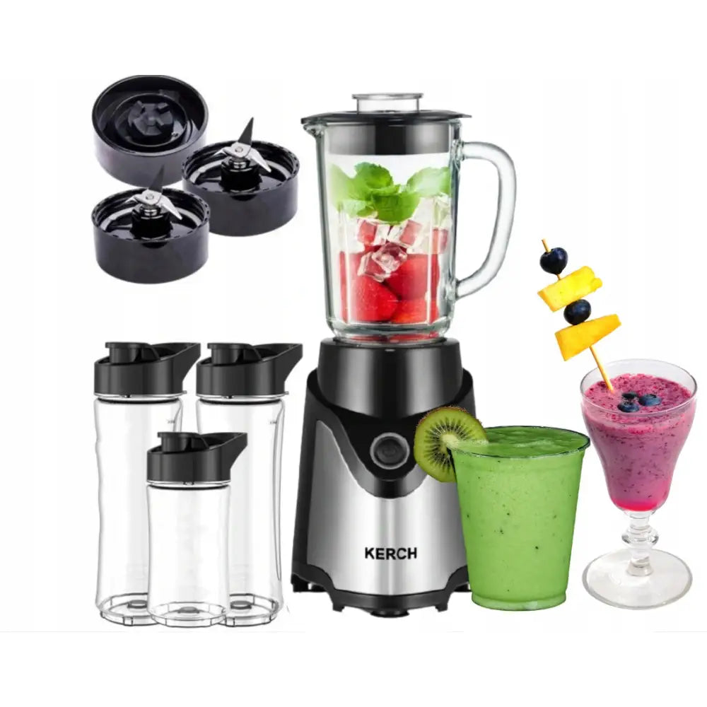 Kraftig Kanneblender Kerch Fit 900 w Svart