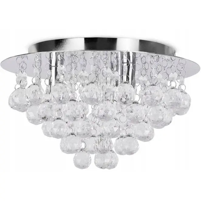 Krystall Taklampe Glamour Sølv Plafond