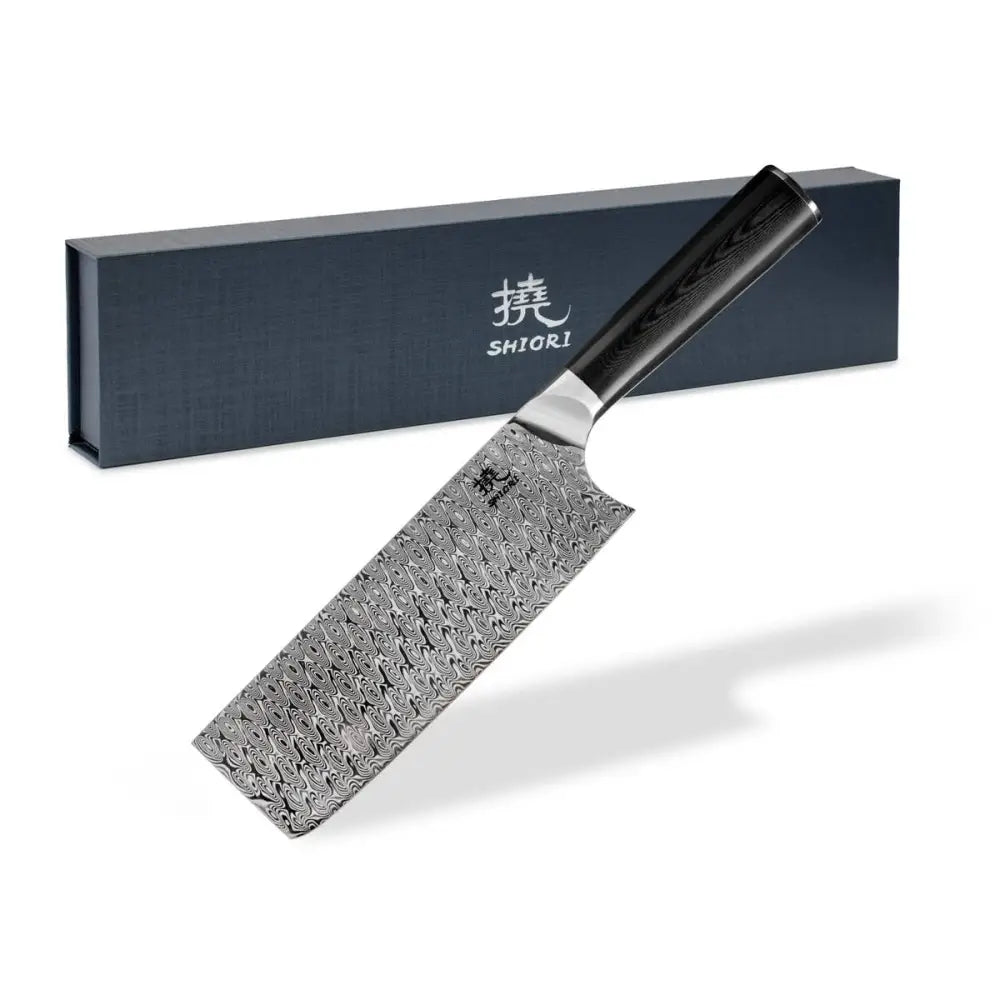 Kvalitets Damaskus Nakiri Kniv med G10 Håndtak