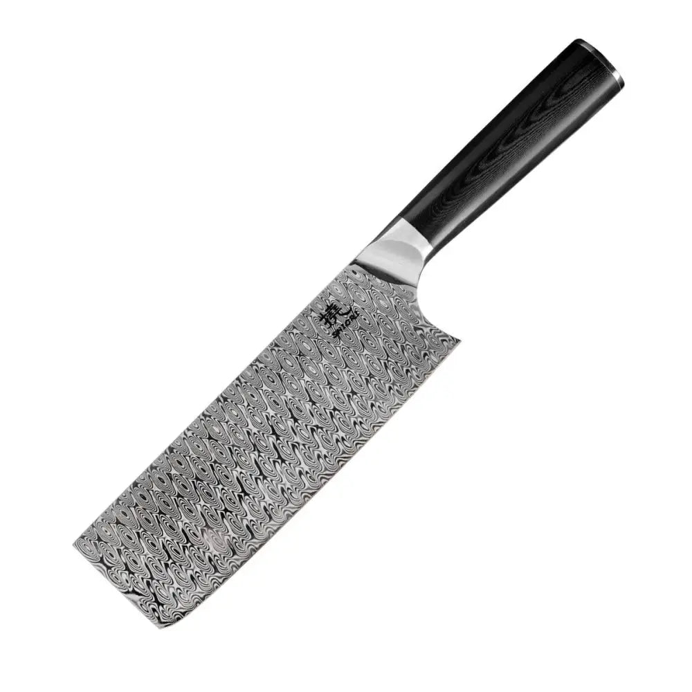 Kvalitets Damaskus Nakiri Kniv med G10 Håndtak