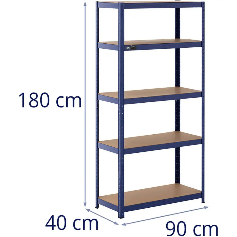 Lager Metall Hylle 5 Hyller 875 Kg 90 x 40 x 180 Cm Blå 2 Stk.