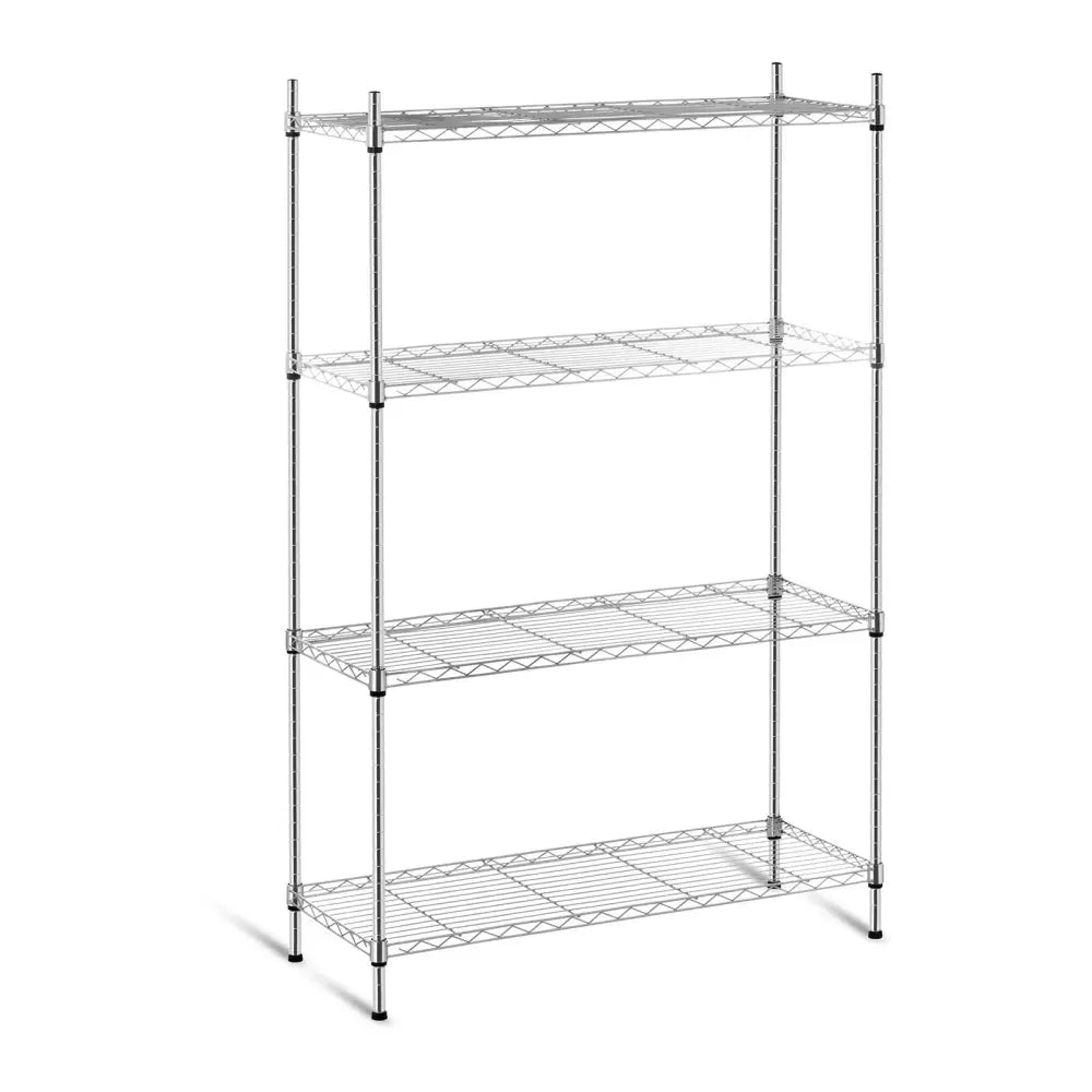 Lager Metallstativ Krom 137x90x35cm Opptil 120kg