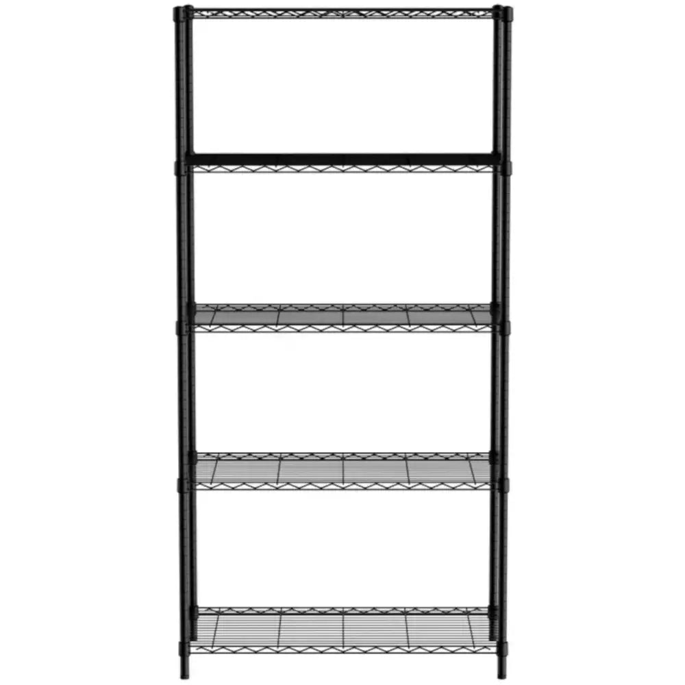 Lagerhylla Monteringssett 5 Hyller Svart 91x45x183 Cm - Hendi 812990
