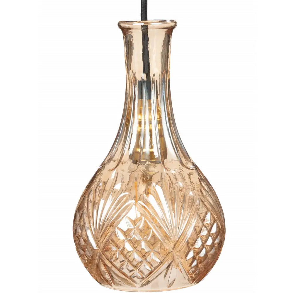 Lang Krystall Karaffel Pendellampe Amber (ep016 5c-a Amber)