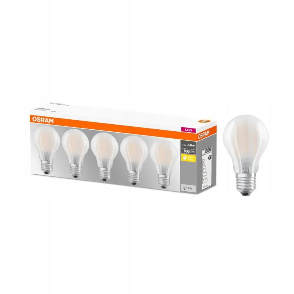 Led-pære E27 5 Stk 230 v 7 w 806 Lm Varm H.