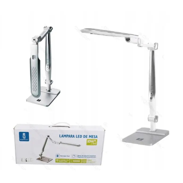 Led-skrivebordslampe 10w Sølv