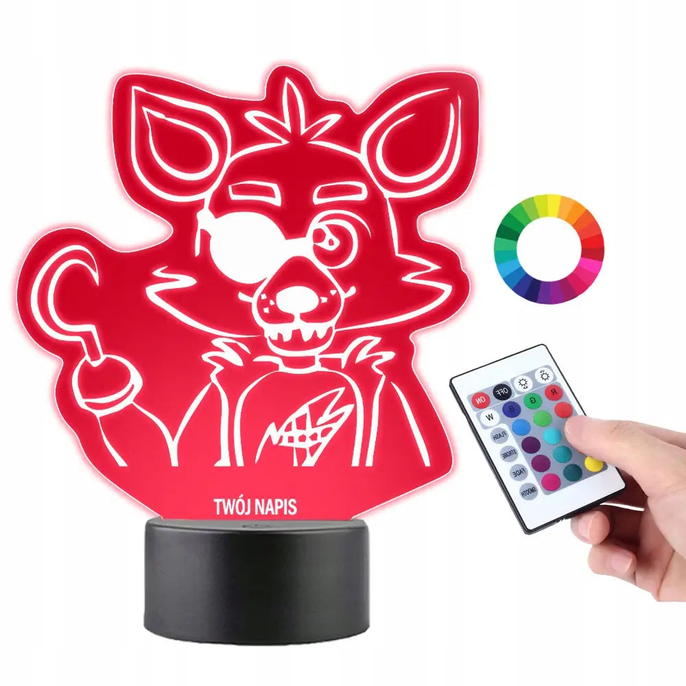 Led Skrivebordslampe Fnaf Foxy Chibi Figur