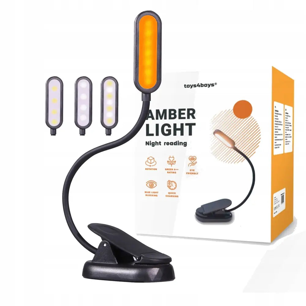 Led-skrivebordslampe med Klemme for Lesing Oppladbar