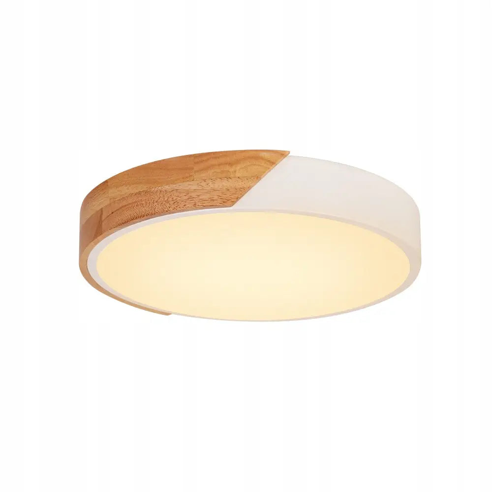 Led-taklampe i Tre Rund Hvit 2040lm 24w 30cm 3000k