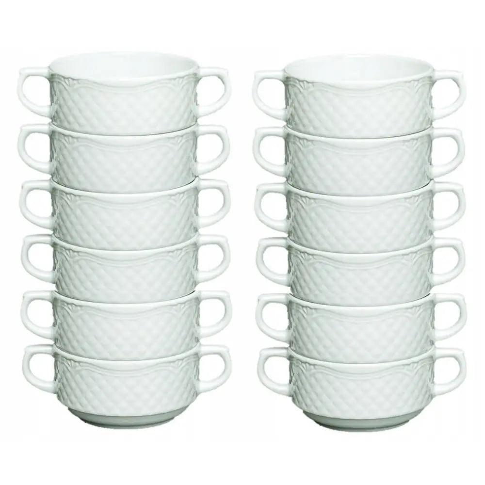 Lubiana Afrodyta 12 x Buljongskåler 300 Ml Hvit