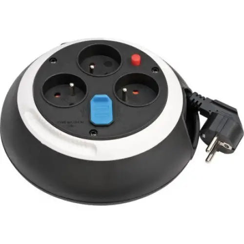 Lukket Kabeltrommel Comfort-line z Usb Svart/hvit 3m