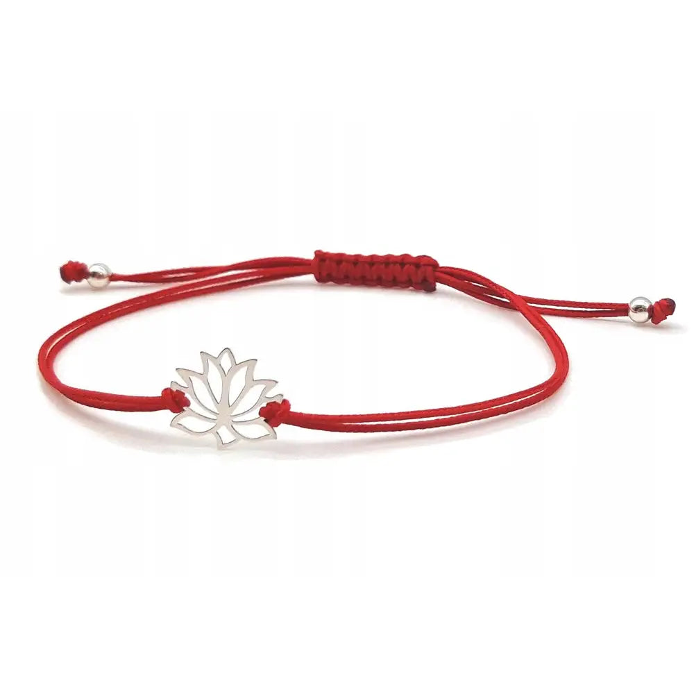 Armbånd Dame med Snor og Sølv Lotus i Eske