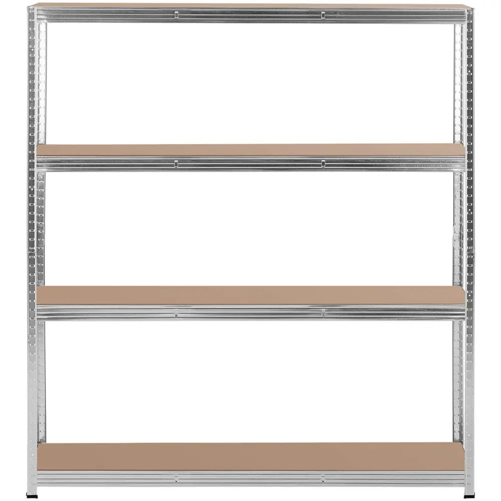 Metalhylle Lagerstativ 4 Hyller 600 Kg 160 x 40 x 180 Cm Grå