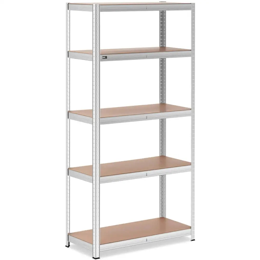 Metall Lagringshylle med 5 Hyller 750 Kg 100 x 50 x 197 Cm Grå