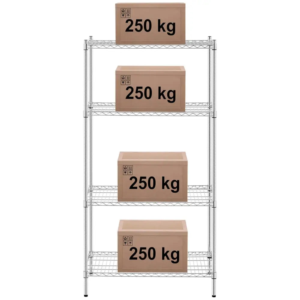 Metall Stativ Verkstedet 4 Hyller åpen Ramme 1 Tonn 1000 Kg 89x59x180 Cm