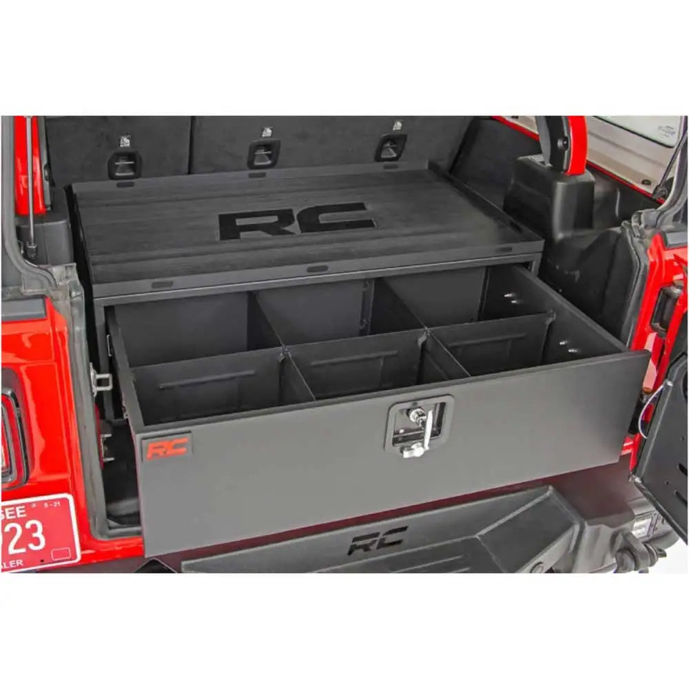 Metallisk Boks med Uttrekkbar Skuff - Jeep Wrangler Jl 2 d 18-