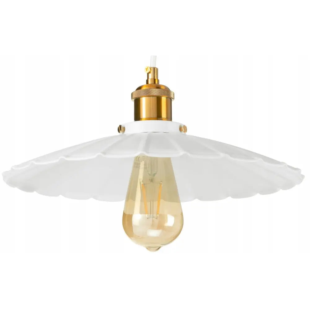 Metallisk Hengende Lampe Flat Laminert Hvit (ms2002 Hvit)