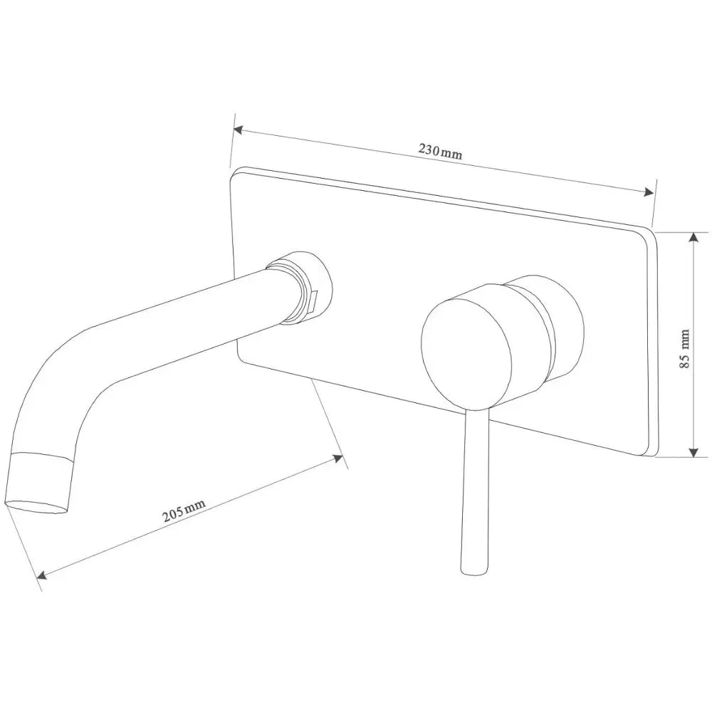 Mexen Alma Innfelt Servantbatteri Svart - 75115-