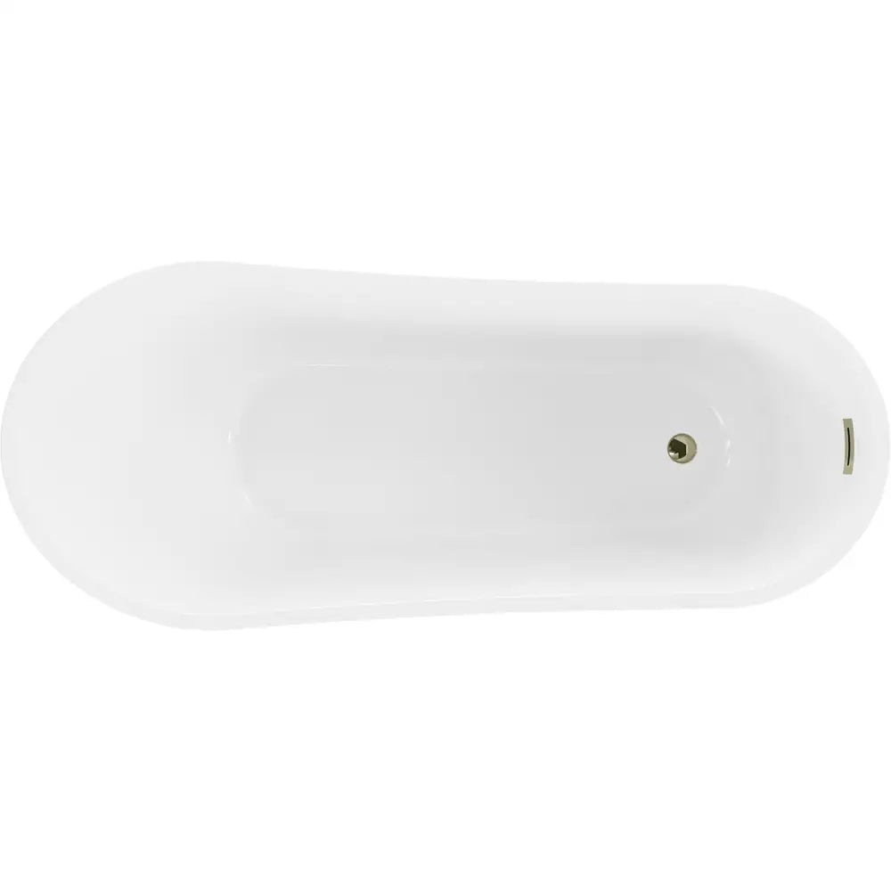 Mexen Alta Frittstående Badekar 170x75 Cm Hvit Gull Overløp - 52141707500-g