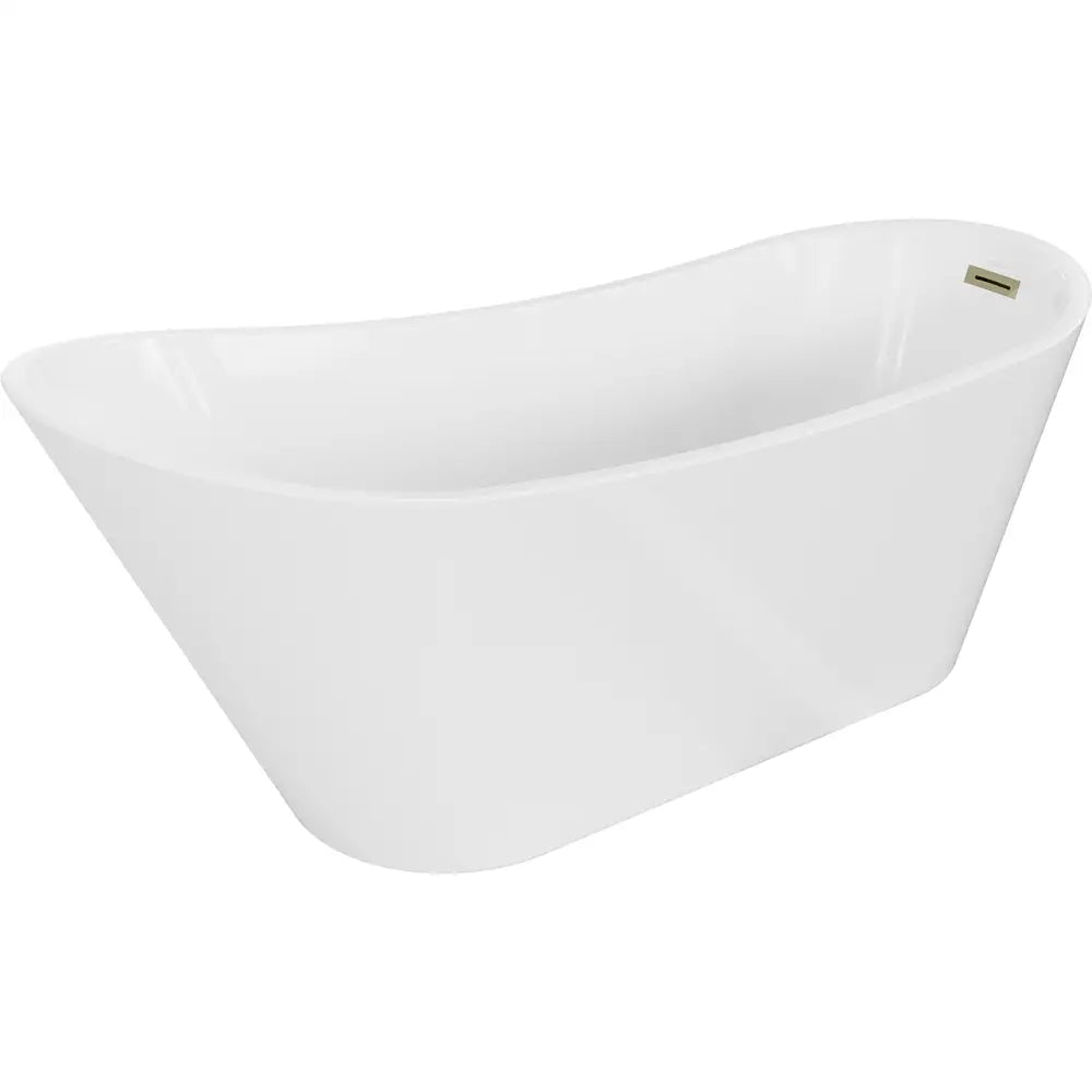 Mexen Alta Frittstående Badekar 170x75 Cm Hvit Gull Overløp - 52141707500-g