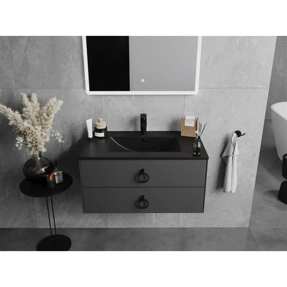 Mexen Atena Nedfelt Servant 81x46 Cm Matt Svart