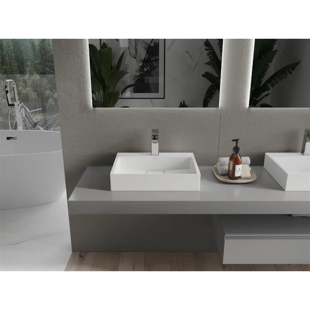 Mexen Ava Benkeplatevask i Kompositt 1/o 50x38 Cm Hvit