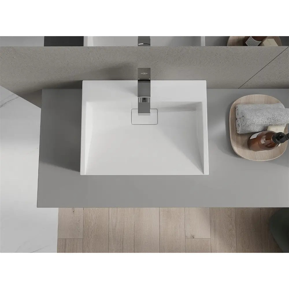Mexen Ava Benkeplatevask i Kompositt 1/o 50x38 Cm Hvit