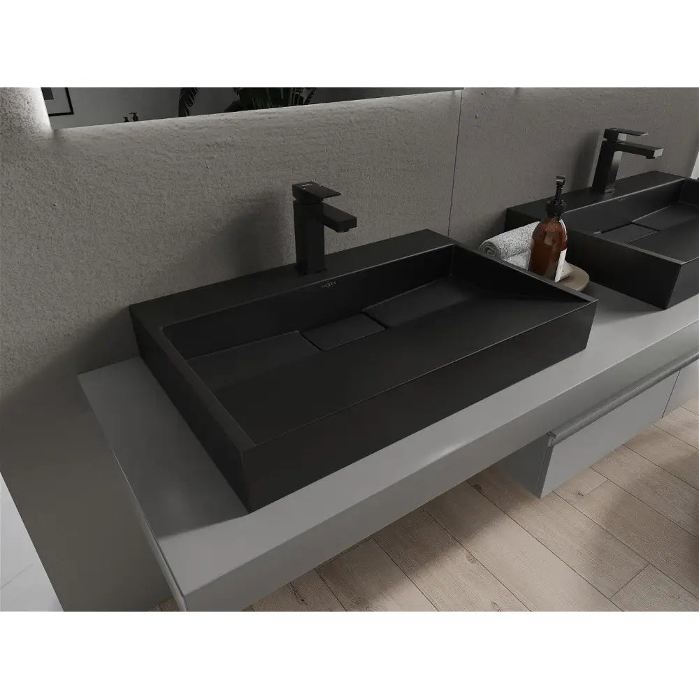 Mexen Ava Benkeplatevask i Kompositt 1/o 70x46 Cm Svart
