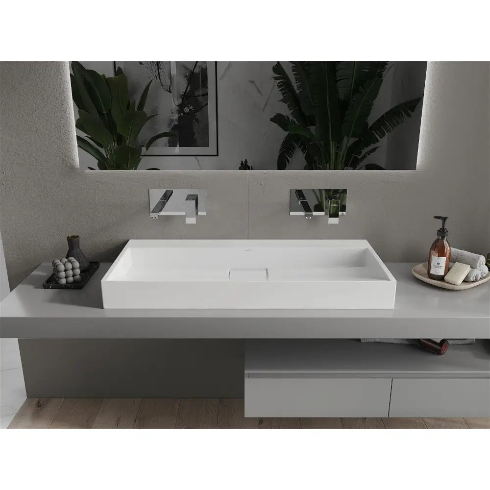 Mexen Ava Benkeplatevask i Kompositt B/o 100x46 Cm Hvit