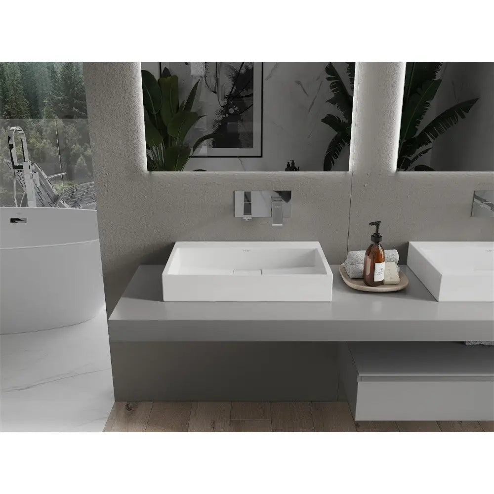 Mexen Ava Benkeplatevask i Kompositt B/o 60x38 Cm Hvit