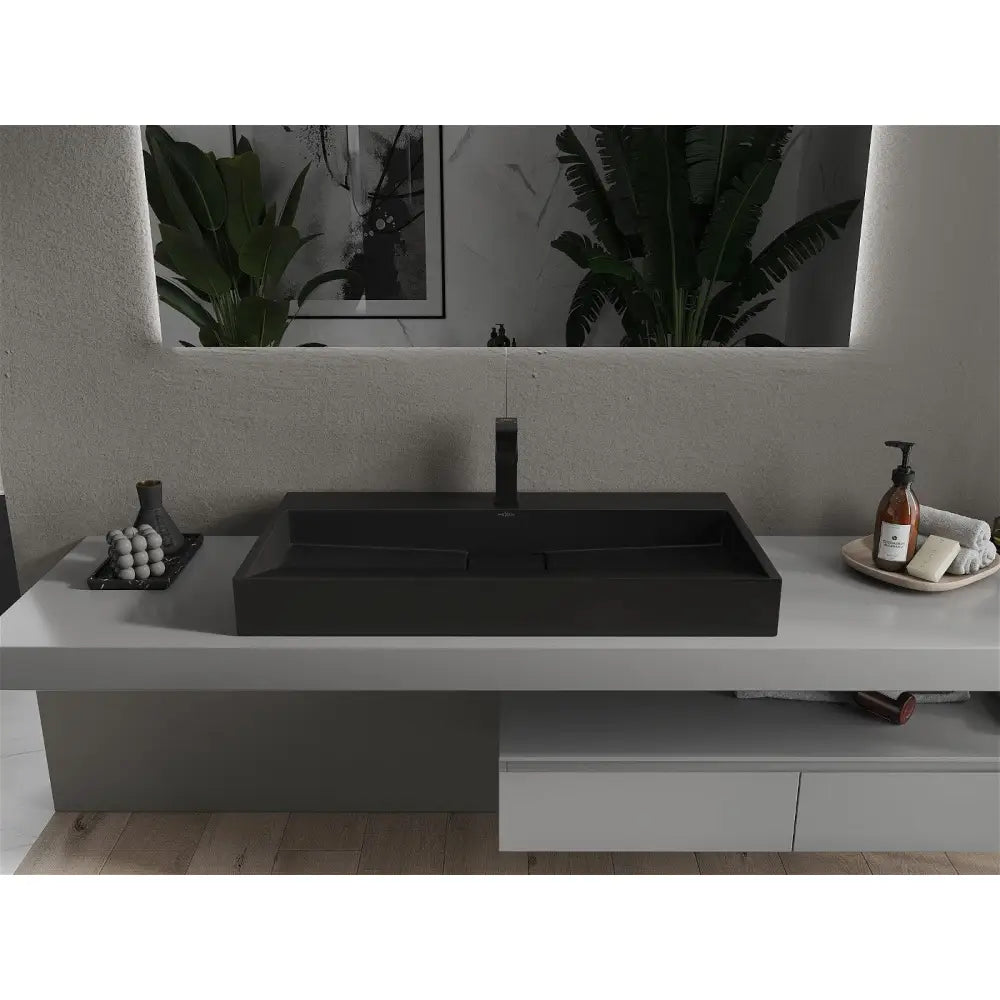 Mexen Ava Servant for Montering på Benkeplate av Kompositt 1/o 90x46 Cm Svart