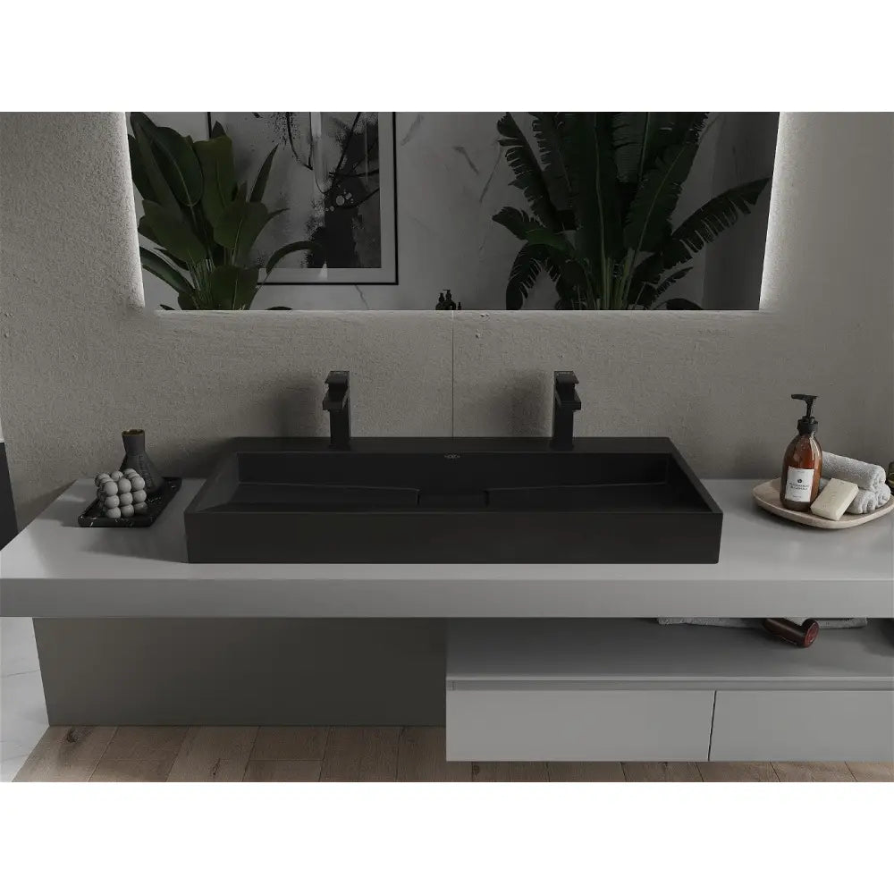 Mexen Ava Servant for Montering på Benkeplate av Kompositt 2/o 100x46 Cm Svart