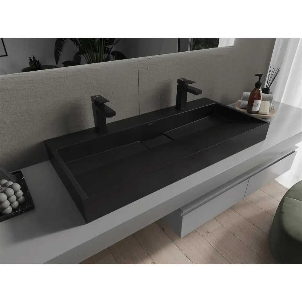 Mexen Ava Servant for Montering på Benkeplate av Kompositt 2/o 100x46 Cm Svart