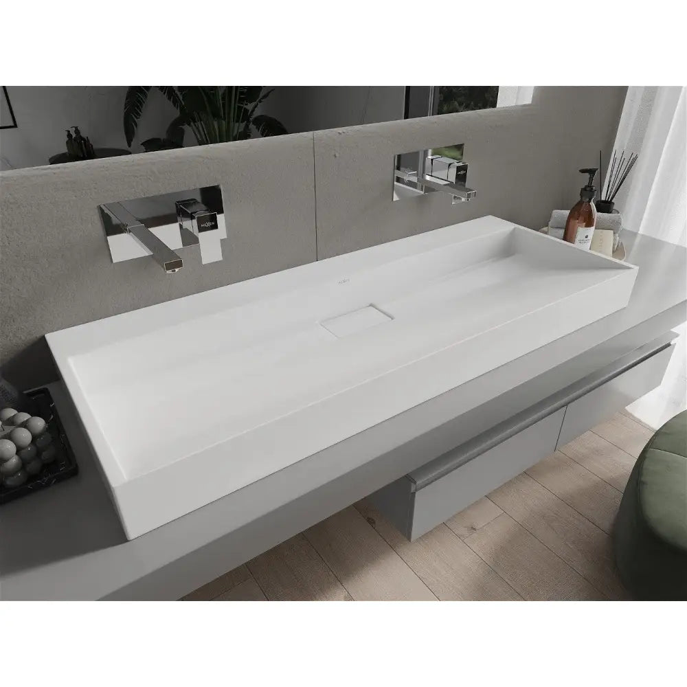 Mexen Ava Servant for Montering på Benkeplate av Kompositt B/o 120x46 Cm Hvit
