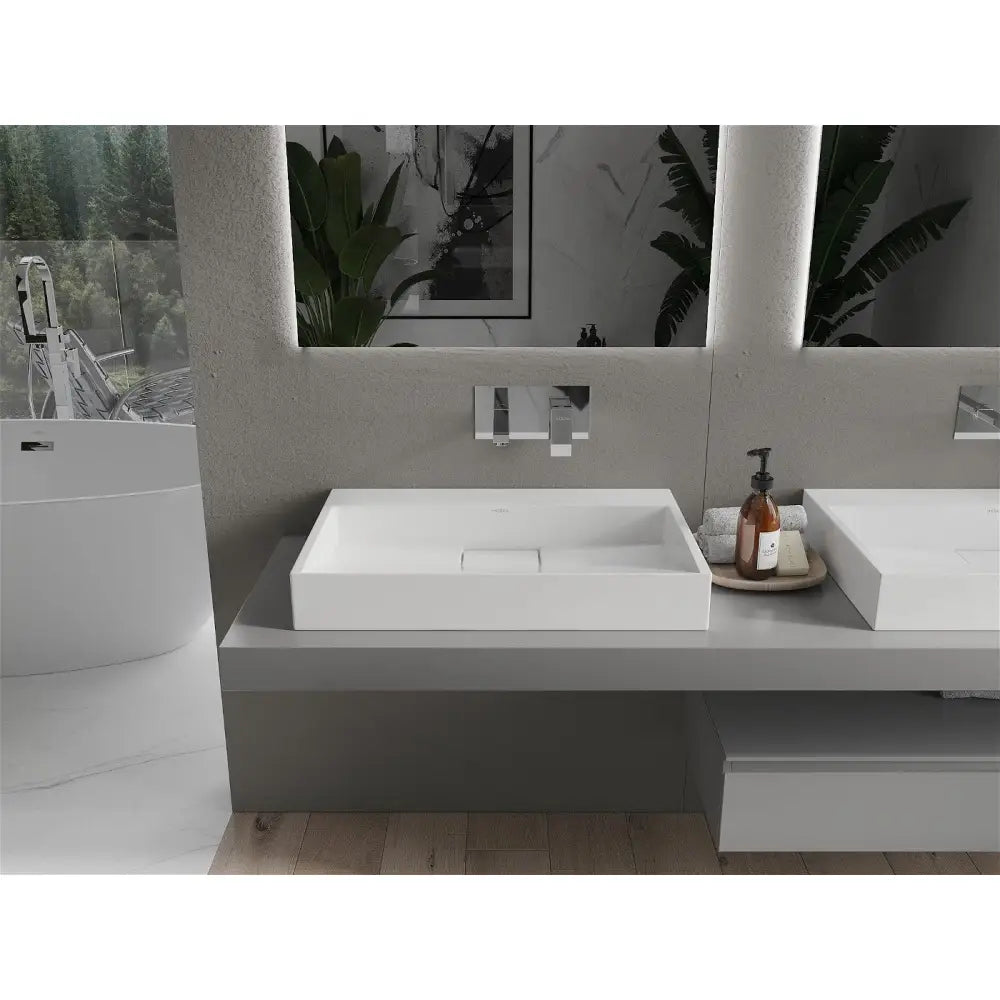 Mexen Ava Servant for Montering på Benkeplate av Kompositt B/o 70x46 Cm Hvit