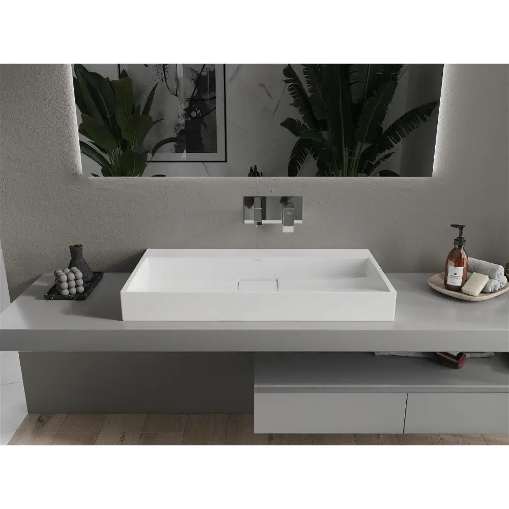 Mexen Ava Servant for Montering på Benkeplate av Kompositt B/o 90x46 Cm Hvit