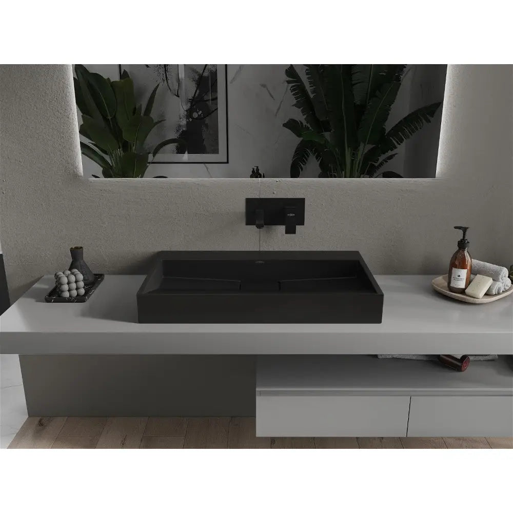 Mexen Ava Servant for Montering på Benkeplate i Kompositt B/o 80x46 Cm Svart