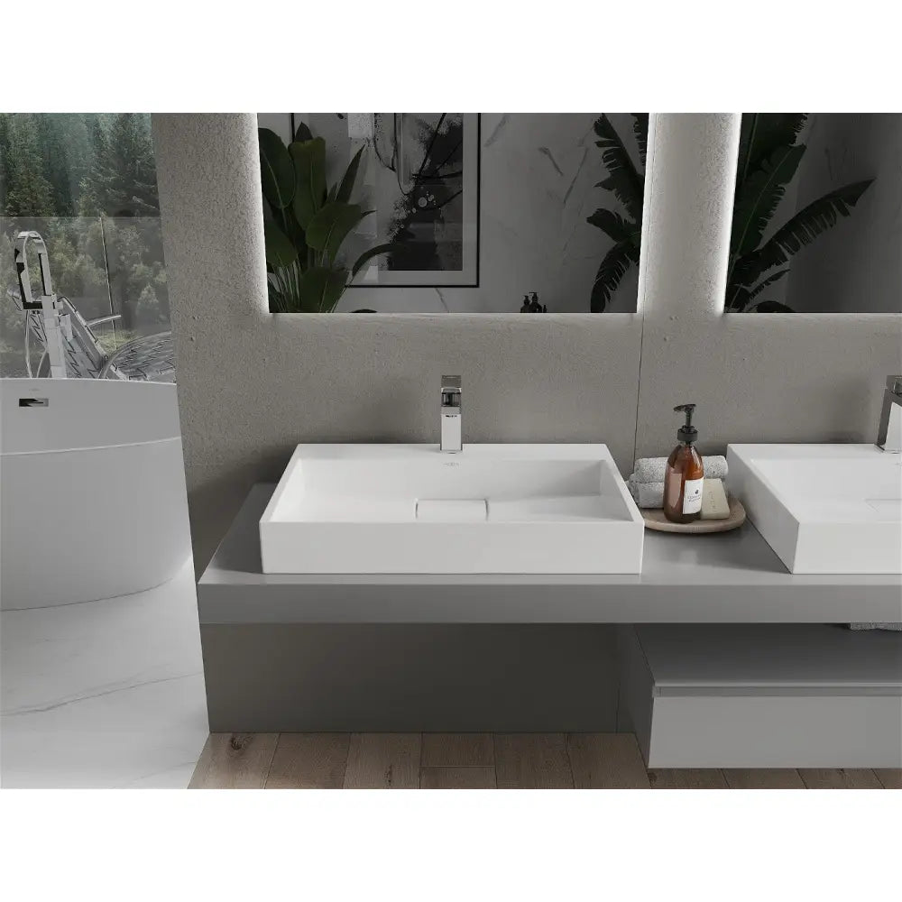 Mexen Ava Servant til Påmontering av Kompositt 1/o 70x46 Cm Hvit