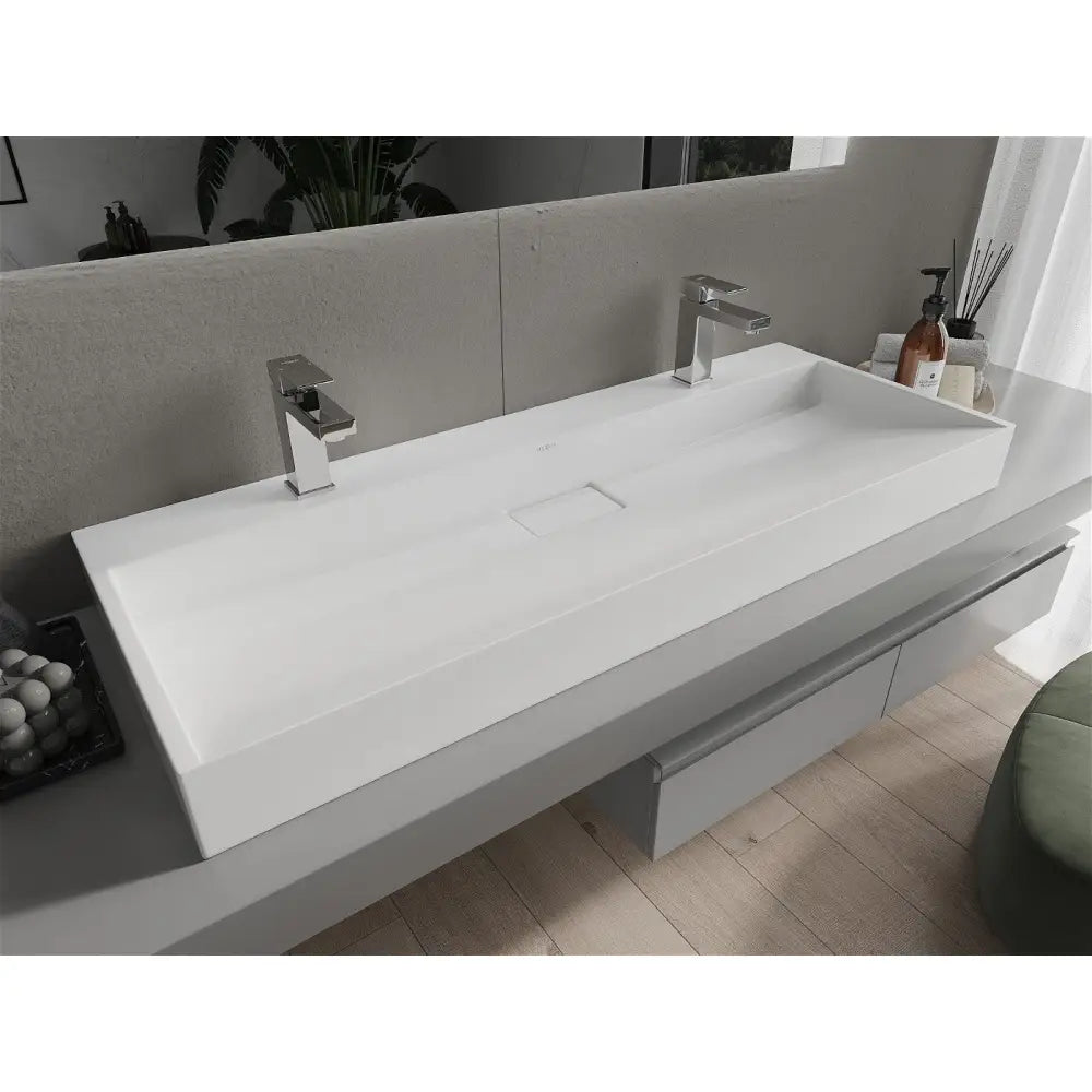 Mexen Ava Servant til Påmontering av Kompositt 2/o 120x46 Cm Hvit