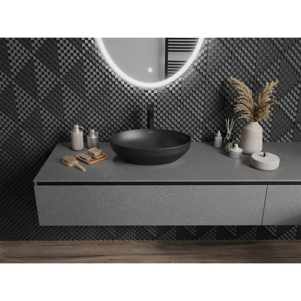 Mexen Cornelia Servant for Benkeplate 50x37 Cm Matt Svart