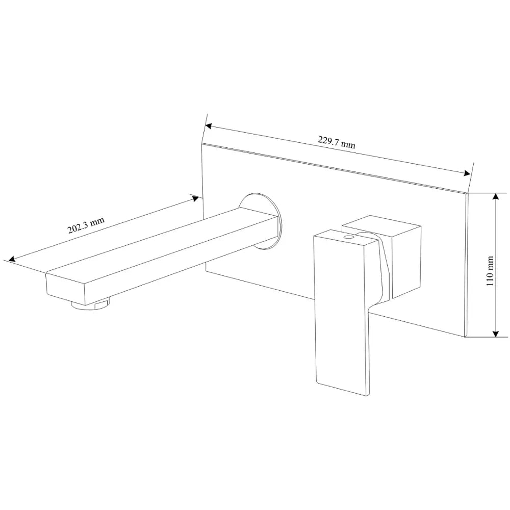 Mexen Cube Innebygd Servantkran Svart - 73115-