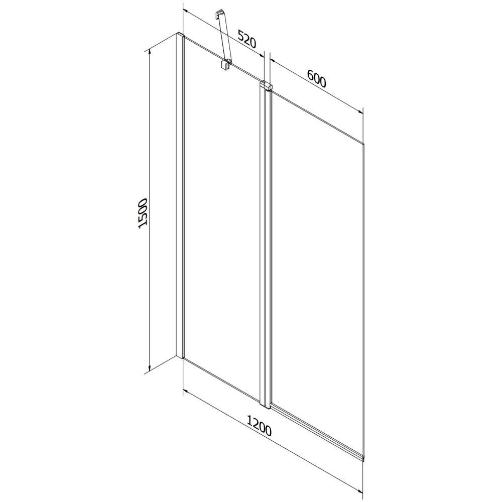 Mexen Cubik Rektangulært Badekar 150x70 Cm med Kabinett og En-dørs Dusjvegg 120 Cm Gjennomsiktig Gull - 550315070x