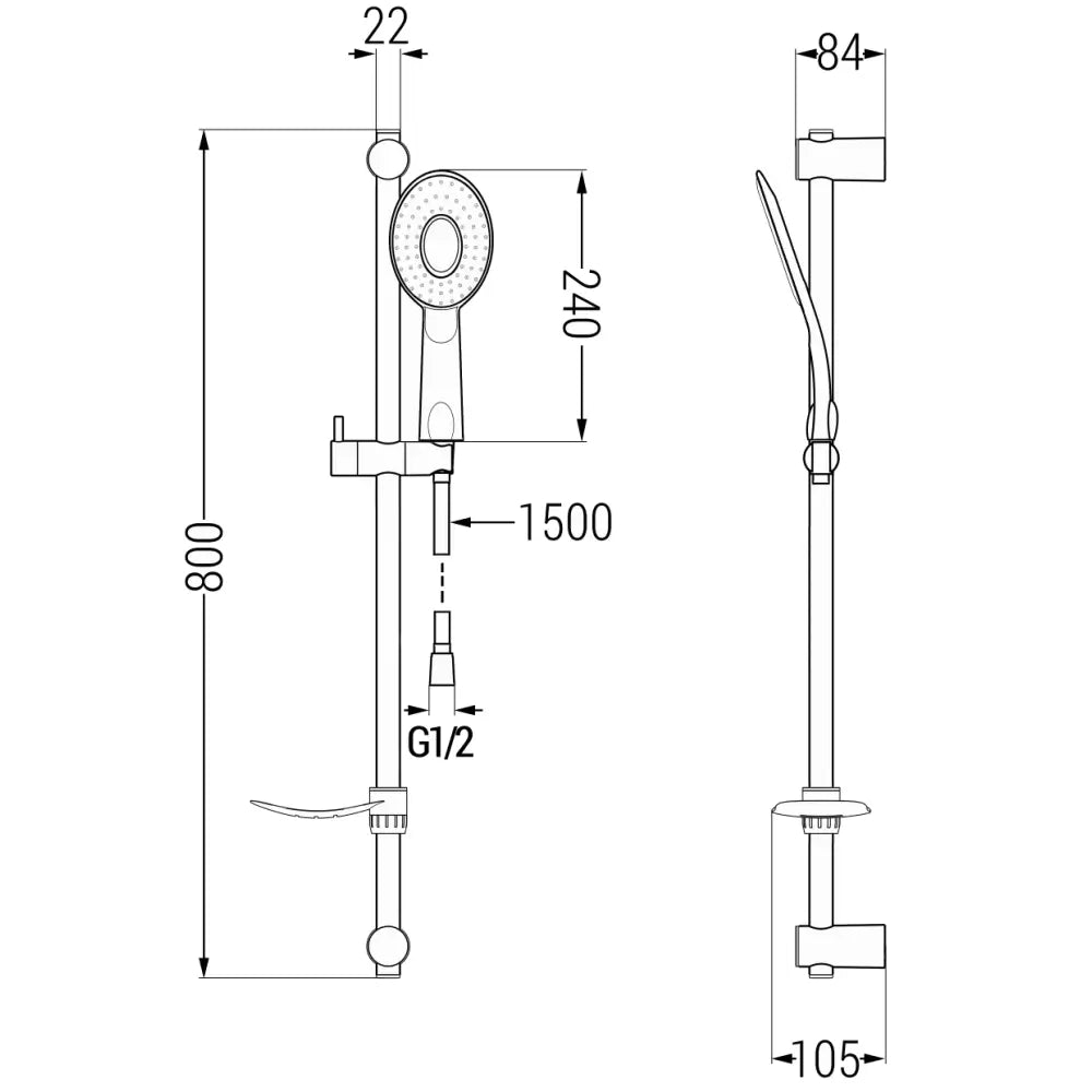 Dusjsett Krom S9