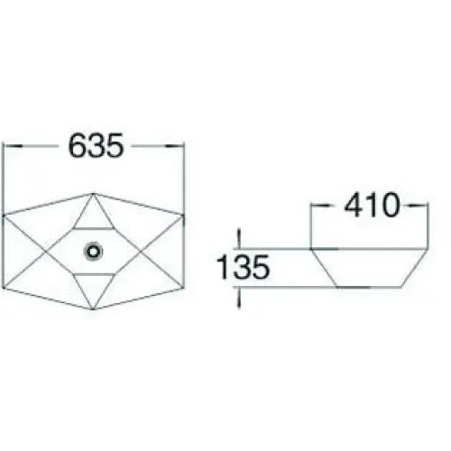 Mexen Elena Servant for Benkeplate 63x41 Cm Hvit