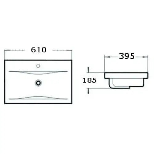 Mexen Emma Servant for Innbygging i Benkeplate 61x39 Cm Hvit