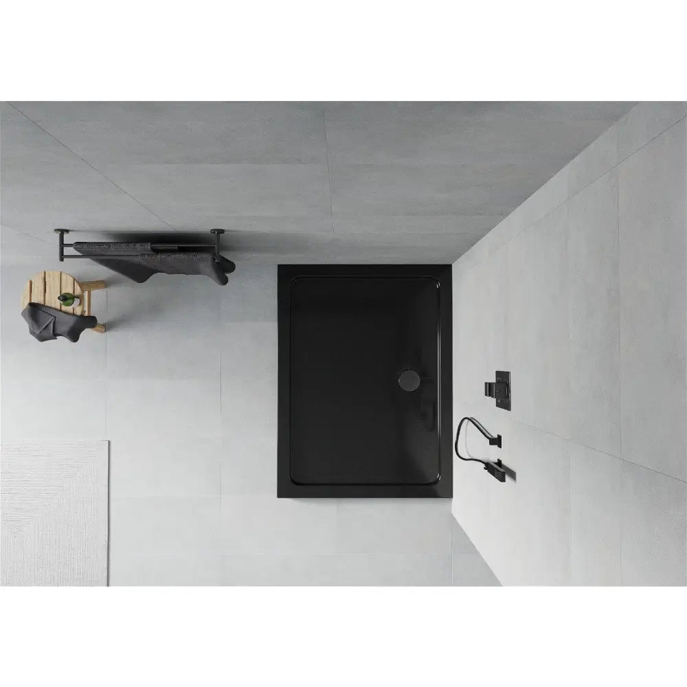 Mexen Flat Dusjkar Rektangulært Slim 120x90 Cm Sort Sort Sluk - 40709012b