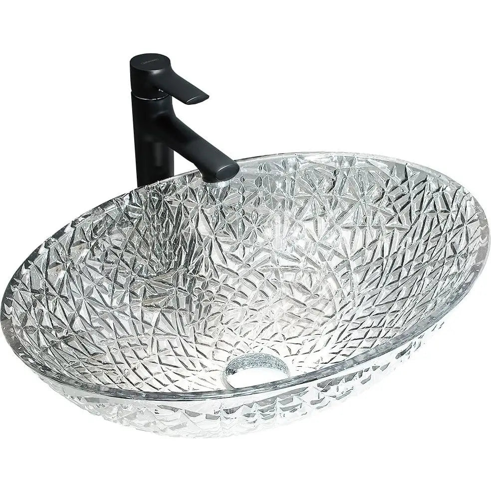 Mexen Goa Glasservant for Påmontering 50x36 Cm Gjennomsiktig