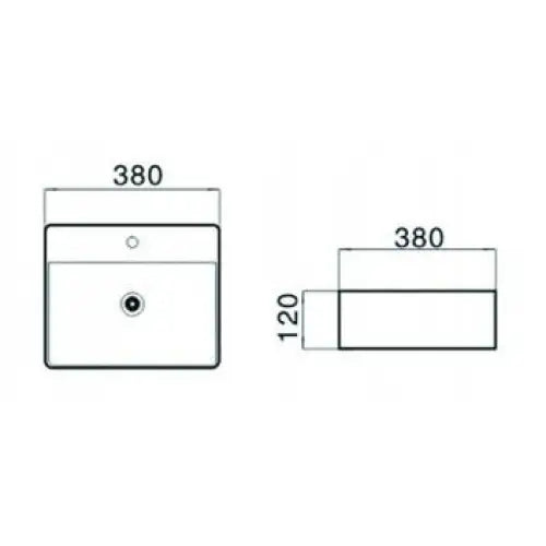 Mexen Kira Servant for Benkeplate 38x38 Cm Hvit